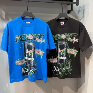 Blue Black Graphic Print Oversized Fit T-Shirt
