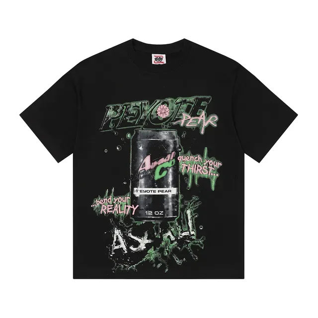 T-shirt oversize bleu et noir à imprimé graphique 5
