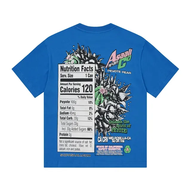 T-shirt oversize bleu et noir à imprimé graphique 8