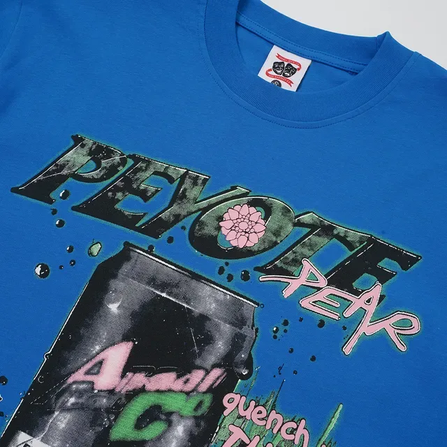 T-shirt oversize bleu et noir à imprimé graphique 9