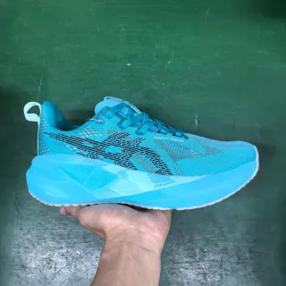 Blue Black Knit Upper Sculpted Foam Midsole Running Shoes