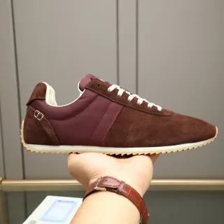 Brown Suede and Textile Two-Tone Lifestyle Sneaker