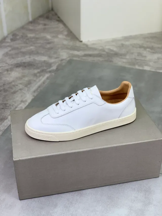 Brunello Cucinelli White Leather Cupsole Lifestyle Sneaker 4