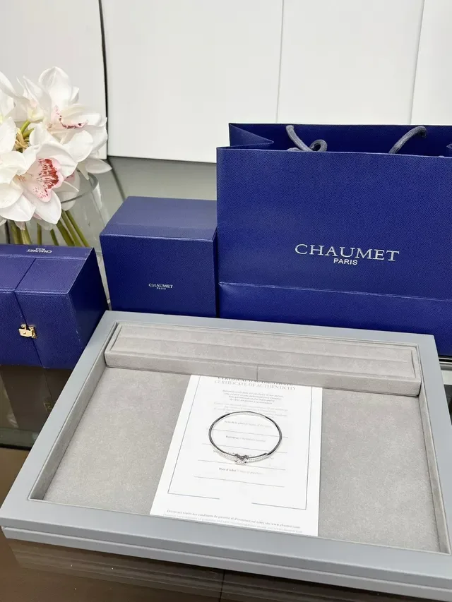 Chaumet Liens Knot Motif Pavé Diamond Bangle Bracelets 9
