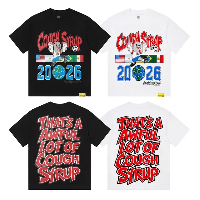 Cough Syrup USA 2026 Graphic Print Oversized T-Shirt 2