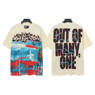 Cream Oversized Double-Sided Graphic Print T-Shirt