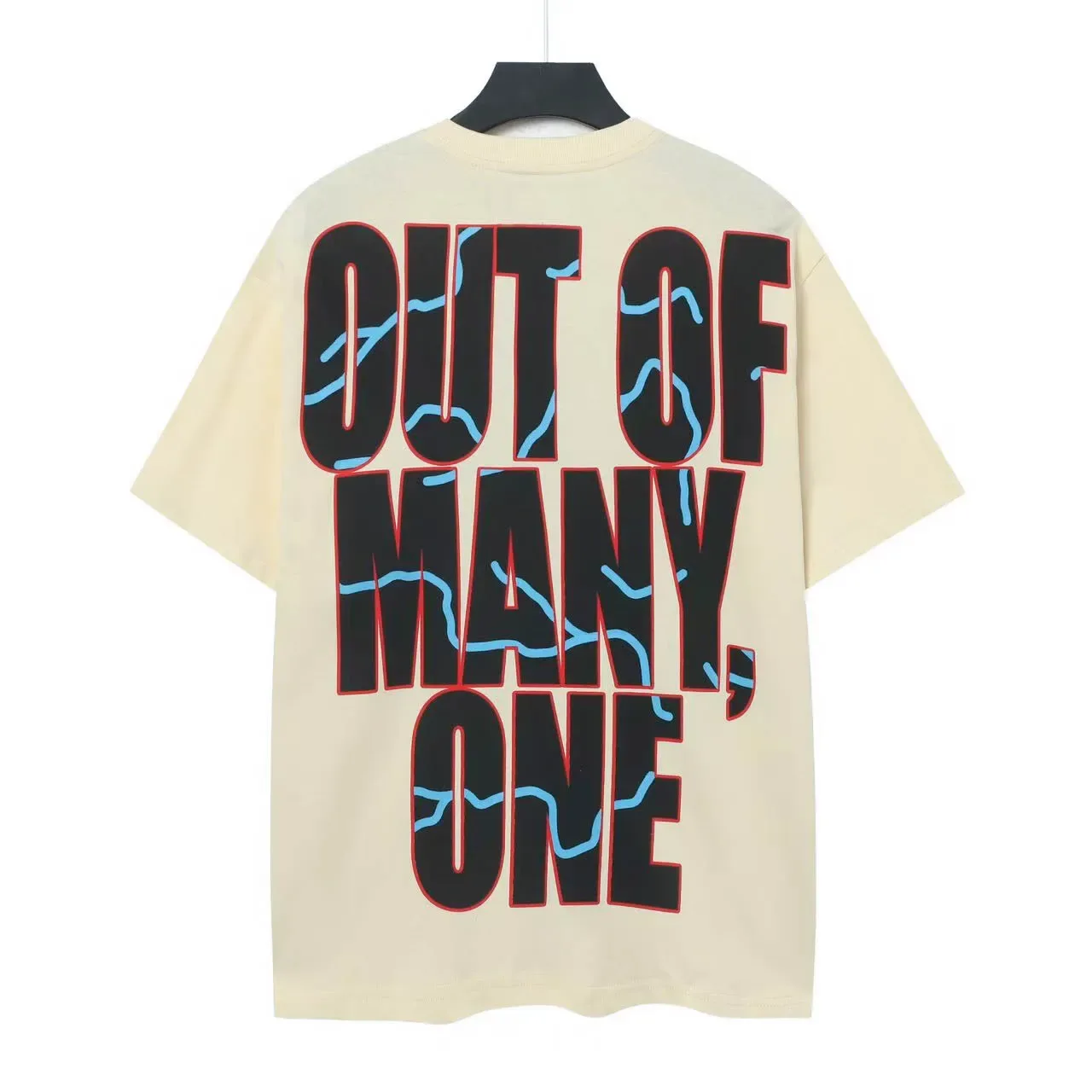 T-shirt oversize crème à imprimé graphique recto-verso 3