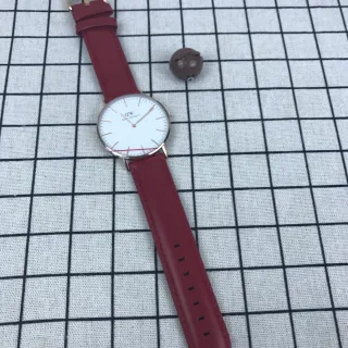 Daniel Wellington Classic Petite Red Leather Quartz Watch