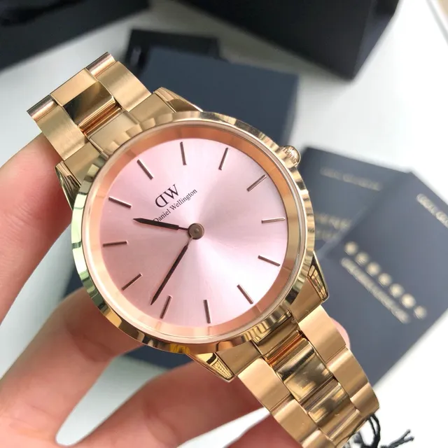 Daniel Wellington Classic Petite 玫瑰金粉色表盘石英表 2