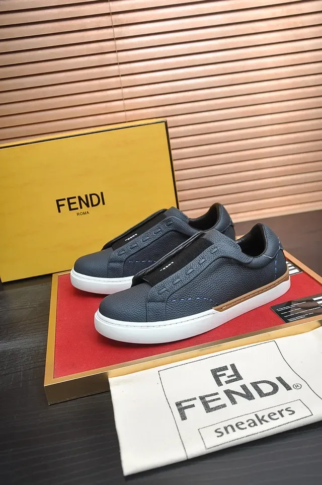 Dark Gray Pebbled Leather Laceless Slip-On Sneaker 4