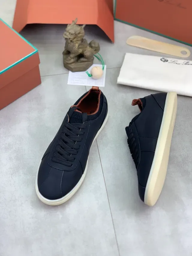 Dark Navy Knit Collar Lifestyle Sneaker 5