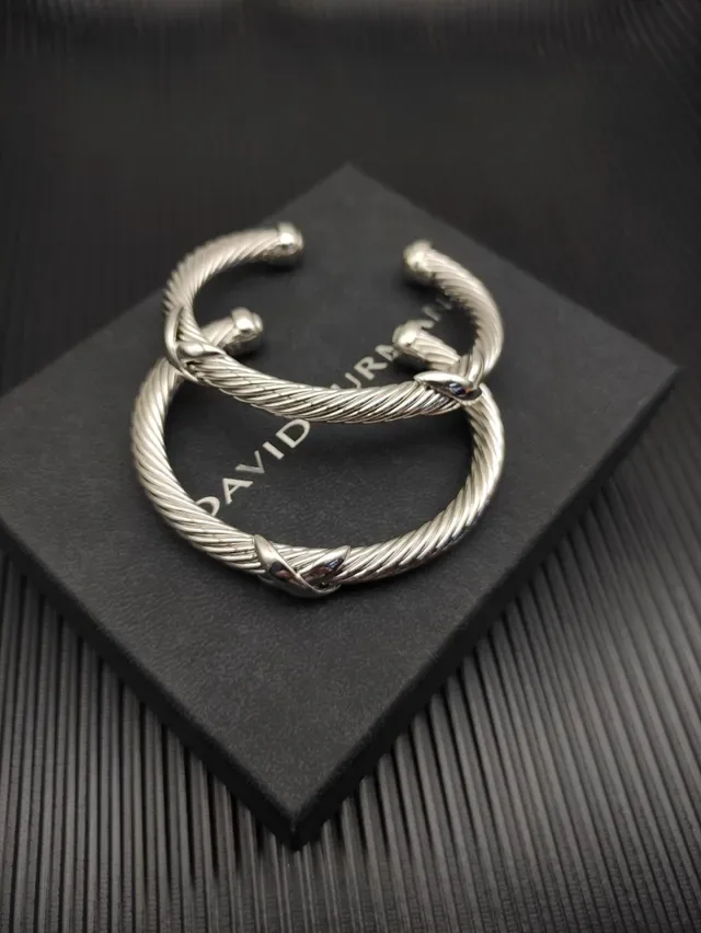 David Yurman Cable Classics Twisted Silver Cuff Bracelet 3