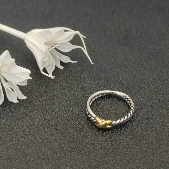 David Yurman Cable Knot Two-Tone Ring 6