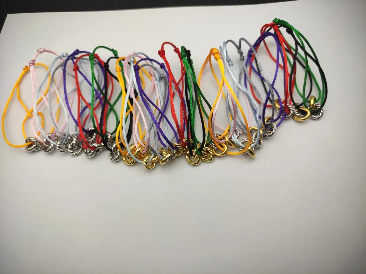 David Yurman Encanto Nó Pulseira de Corda Preta 2
