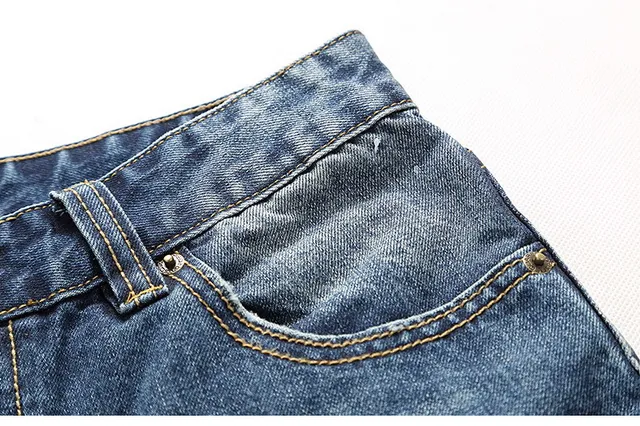 Distressed Mid-Rise Cuffed Hem Denim Shorts 4