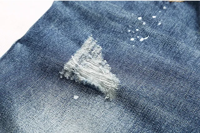 Distressed Mid-Rise Cuffed Hem Denim Shorts 7