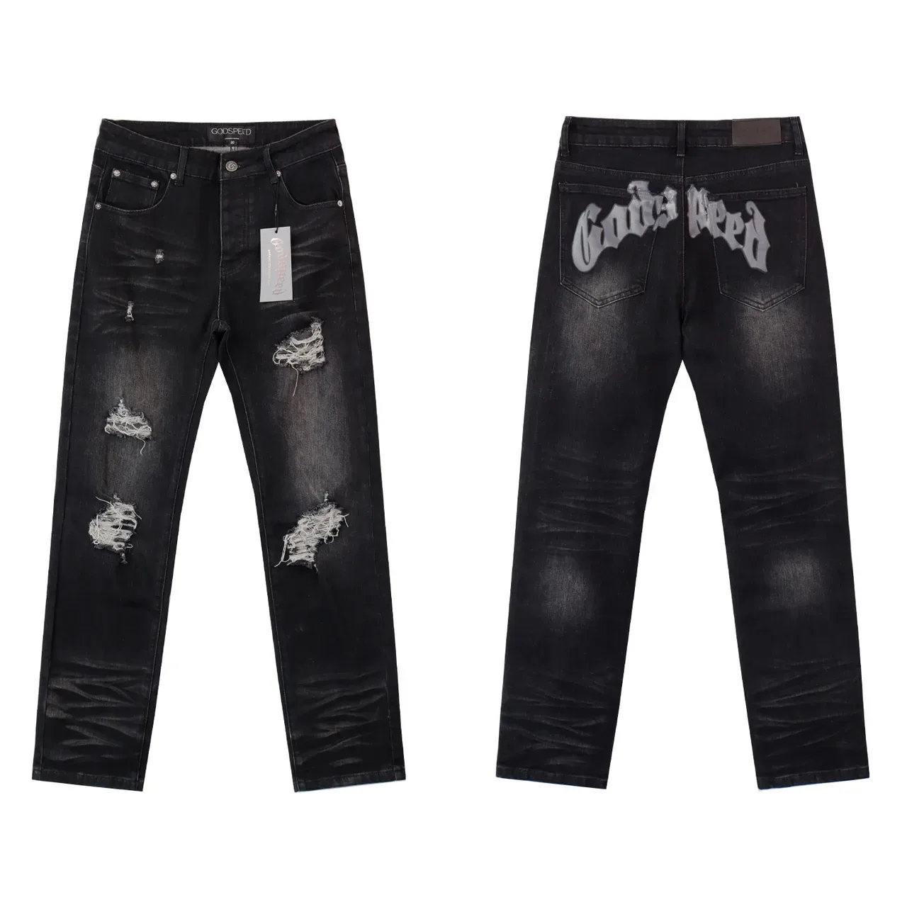 Jeans distressed rasgado desbotado perna reta 4