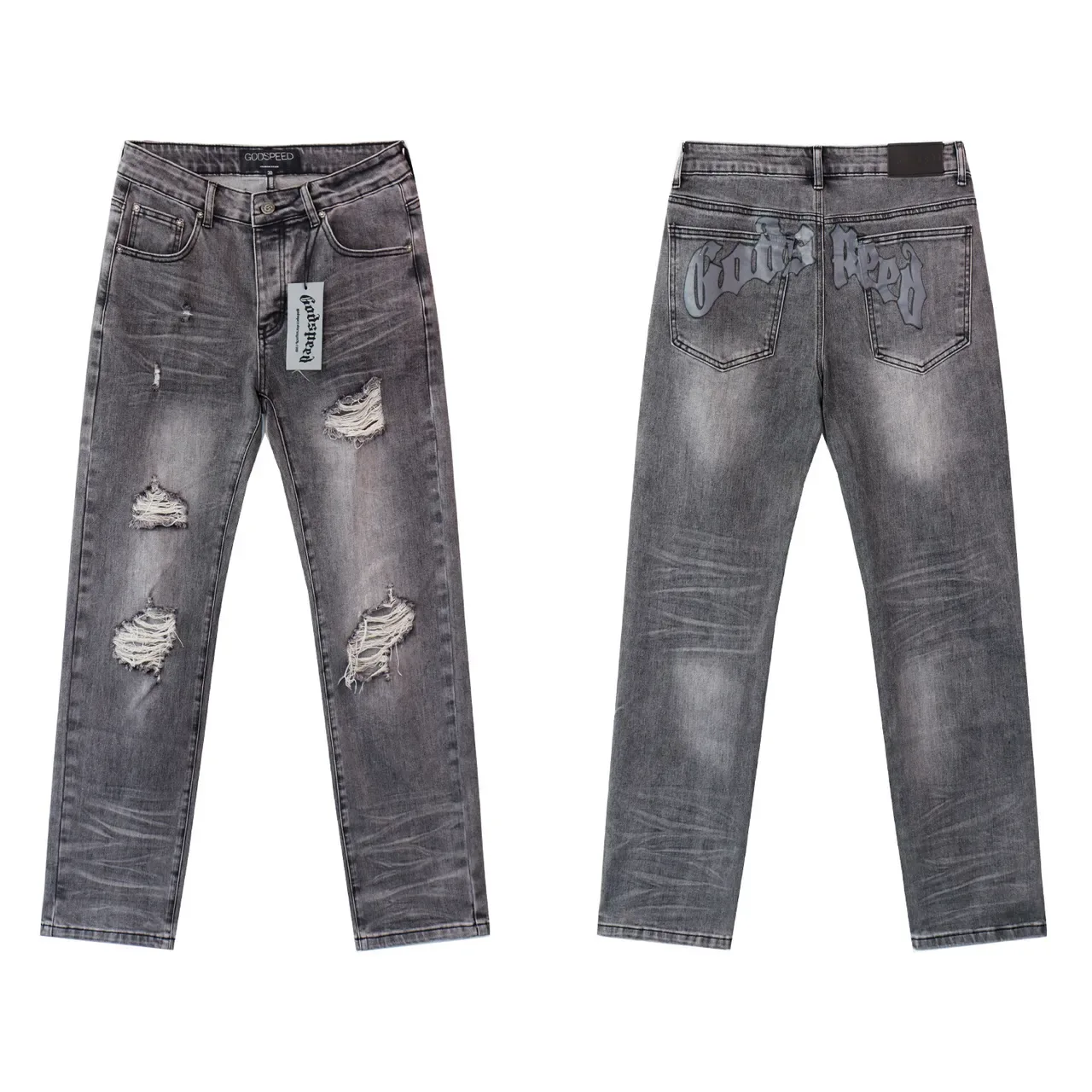 Jeans distressed rasgado desbotado perna reta 5
