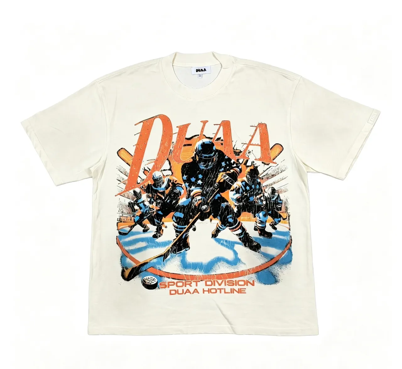DUAA Sport Division Hotline Graphic Print Spray-Dyed T-Shirt 7
