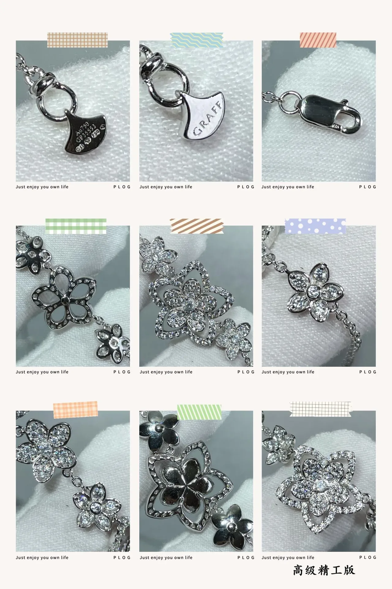 Floral Pave-Set Silver-Tone Collar Necklace 4