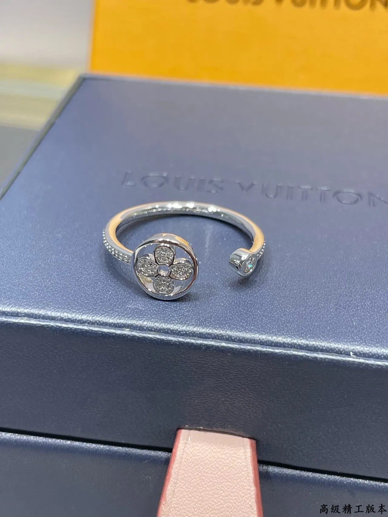 Gold and Silver Tone Pavé Floral Disc Open-Band Rings 7