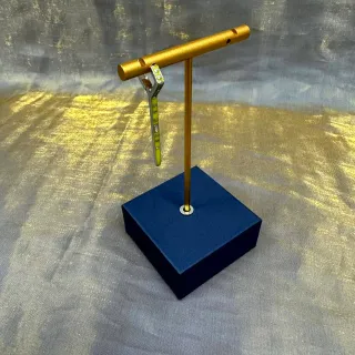 ذهبي بحري T-Bar Stand Lime-Green Clamp مجوهرات