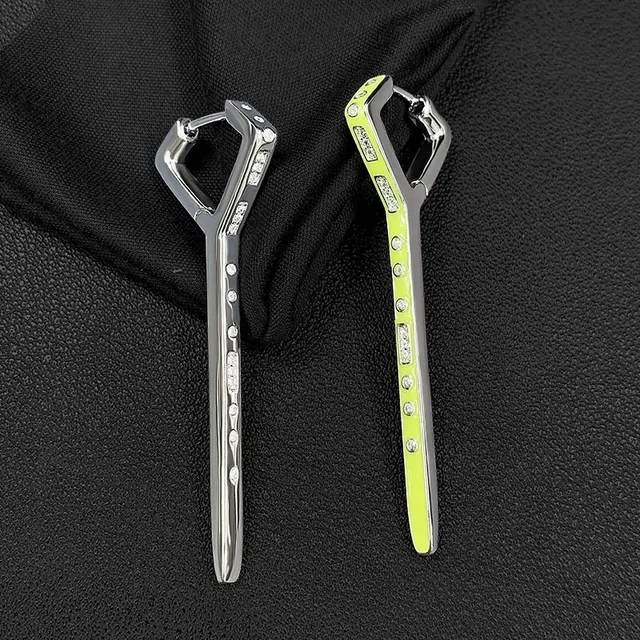 ذهبي بحري T-Bar Stand Lime-Green Clamp مجوهرات 4