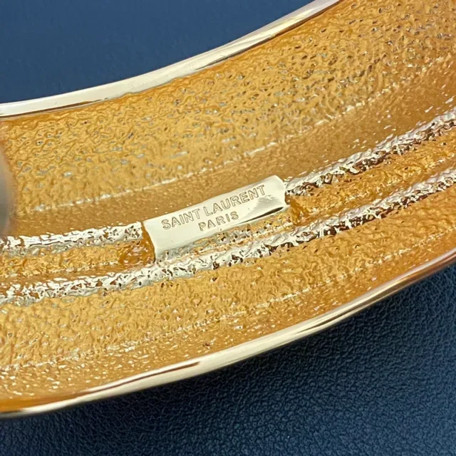 Gold Polished Layered Curved Open Cuff Bracelet 3