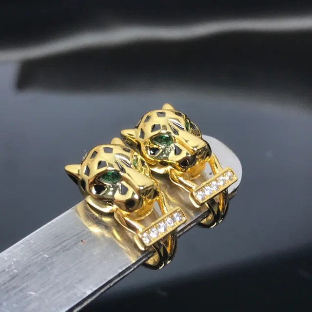 Gold Silver Panther-Head Motif Multi-Tone Metal Bracelet 2