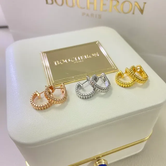 Aretes aros barril acanalados con cierre bisagra en oro y plata 2