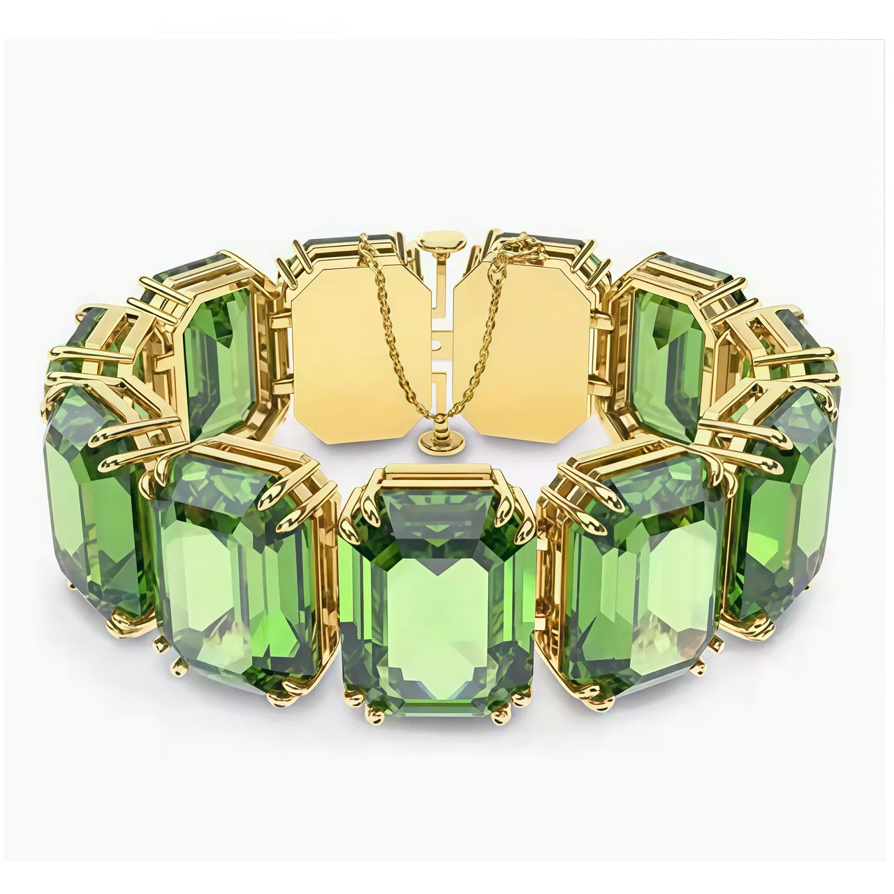 Gold-Tone Cushion-Cut Citrine Statement Necklace 6