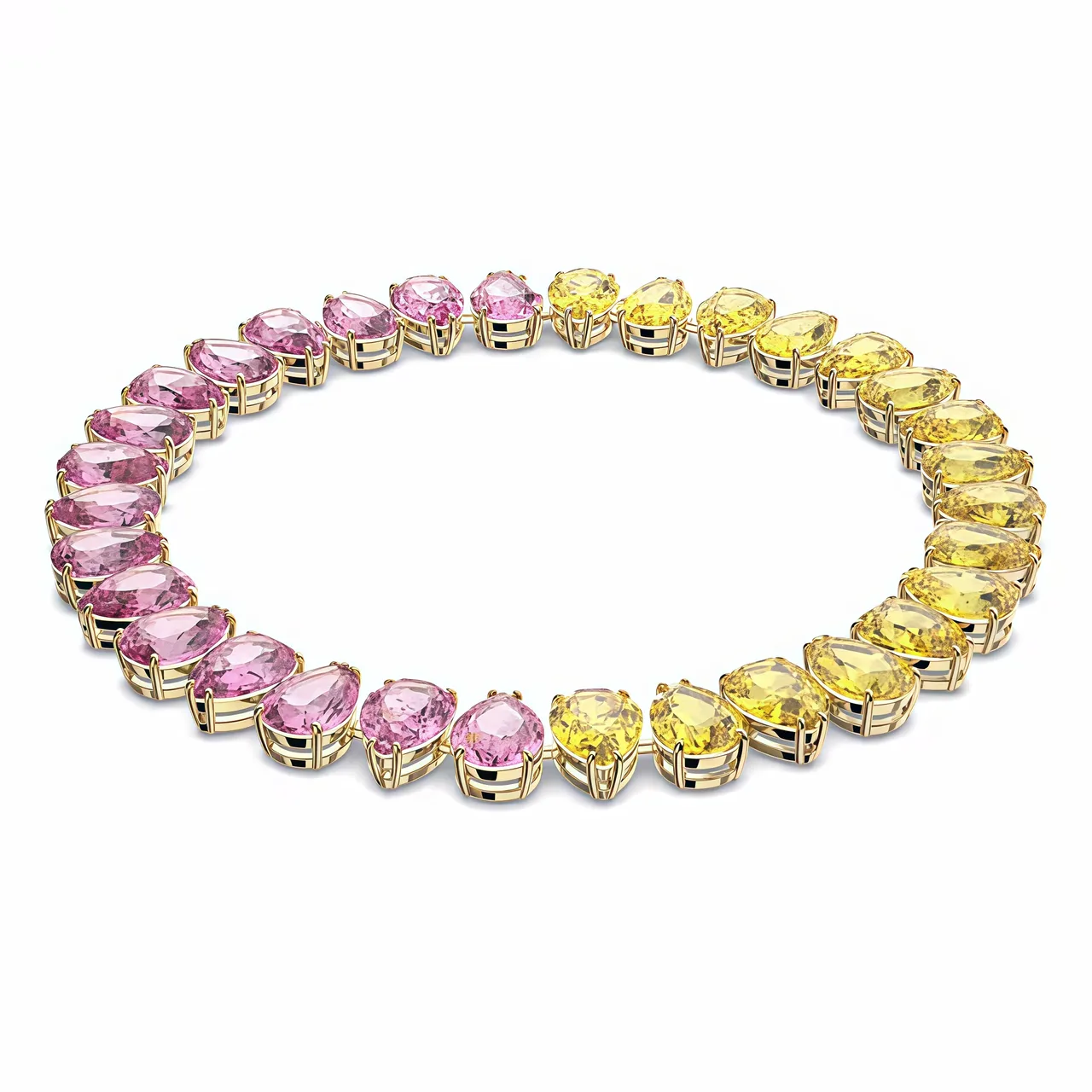 Gold-Tone Cushion-Cut Citrine Statement Necklace 18