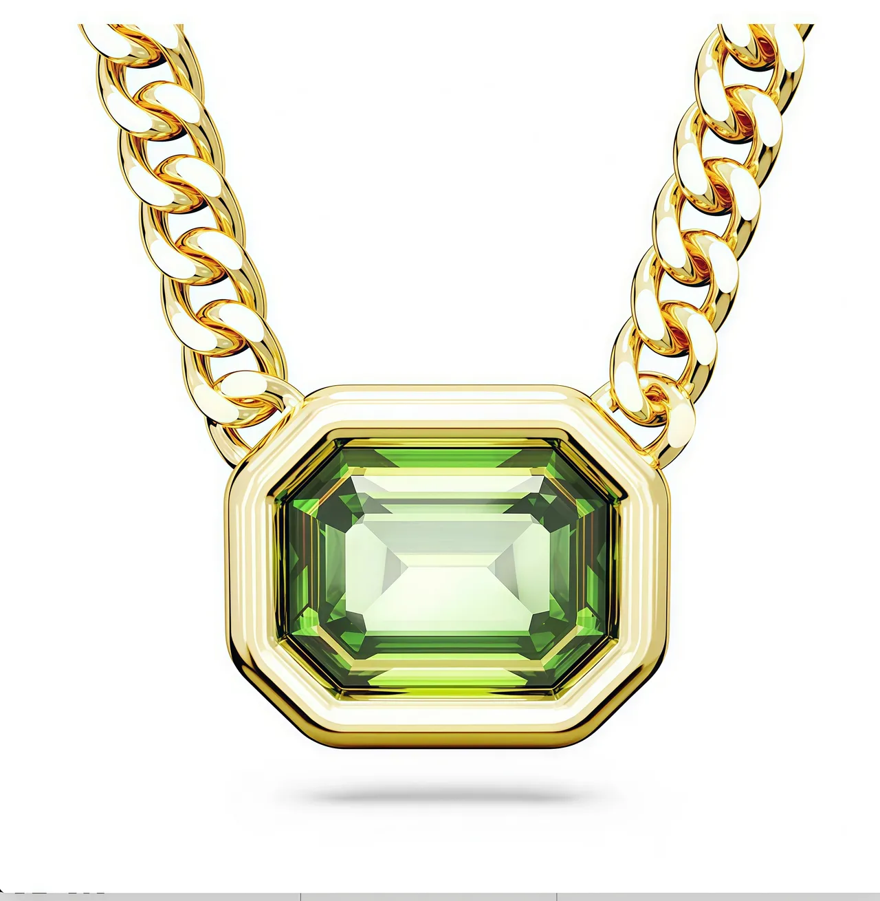 Gold-Tone Cushion-Cut Citrine Statement Necklace 19