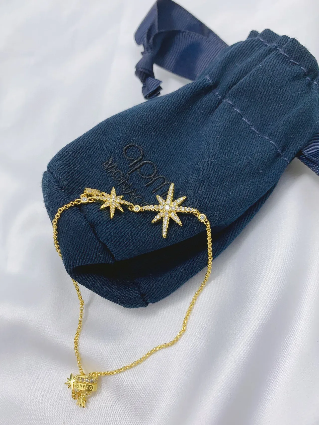 Gold-Tone Star Charm Pavé Crystal Bracelet 3