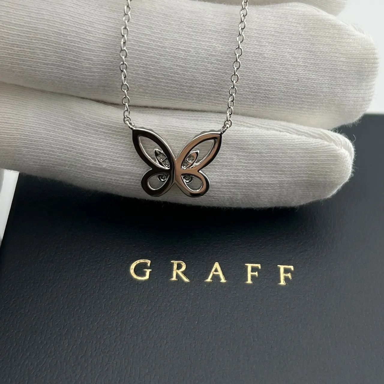 Graff Pavé Butterfly Motif Necklace 2