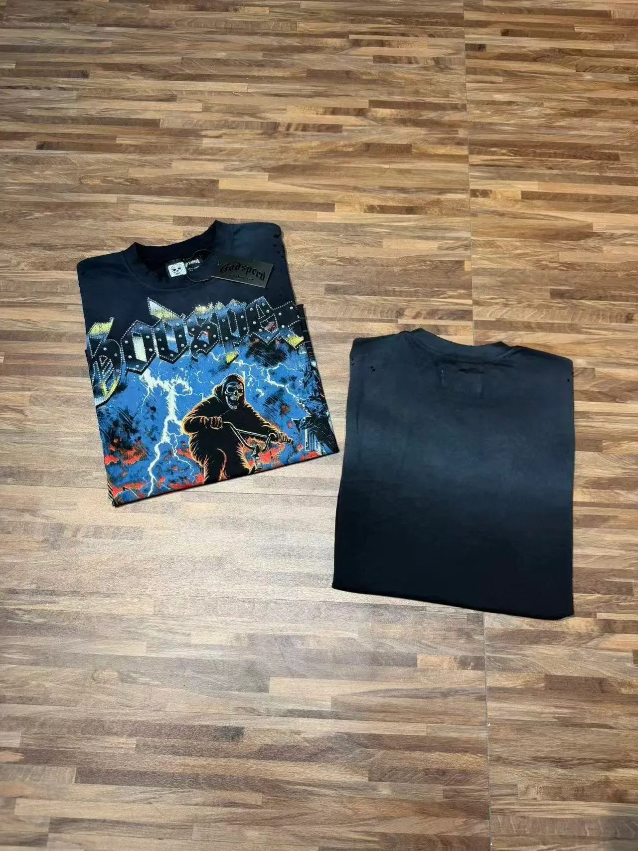 Graphic Print Distressed Oversized T-Shirt 5