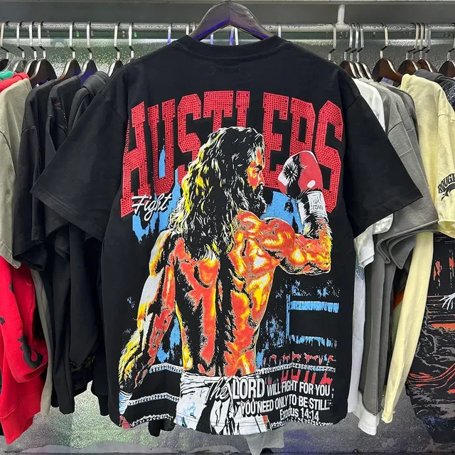 Graphic-Print Oversized Box-Cut T-Shirt 11