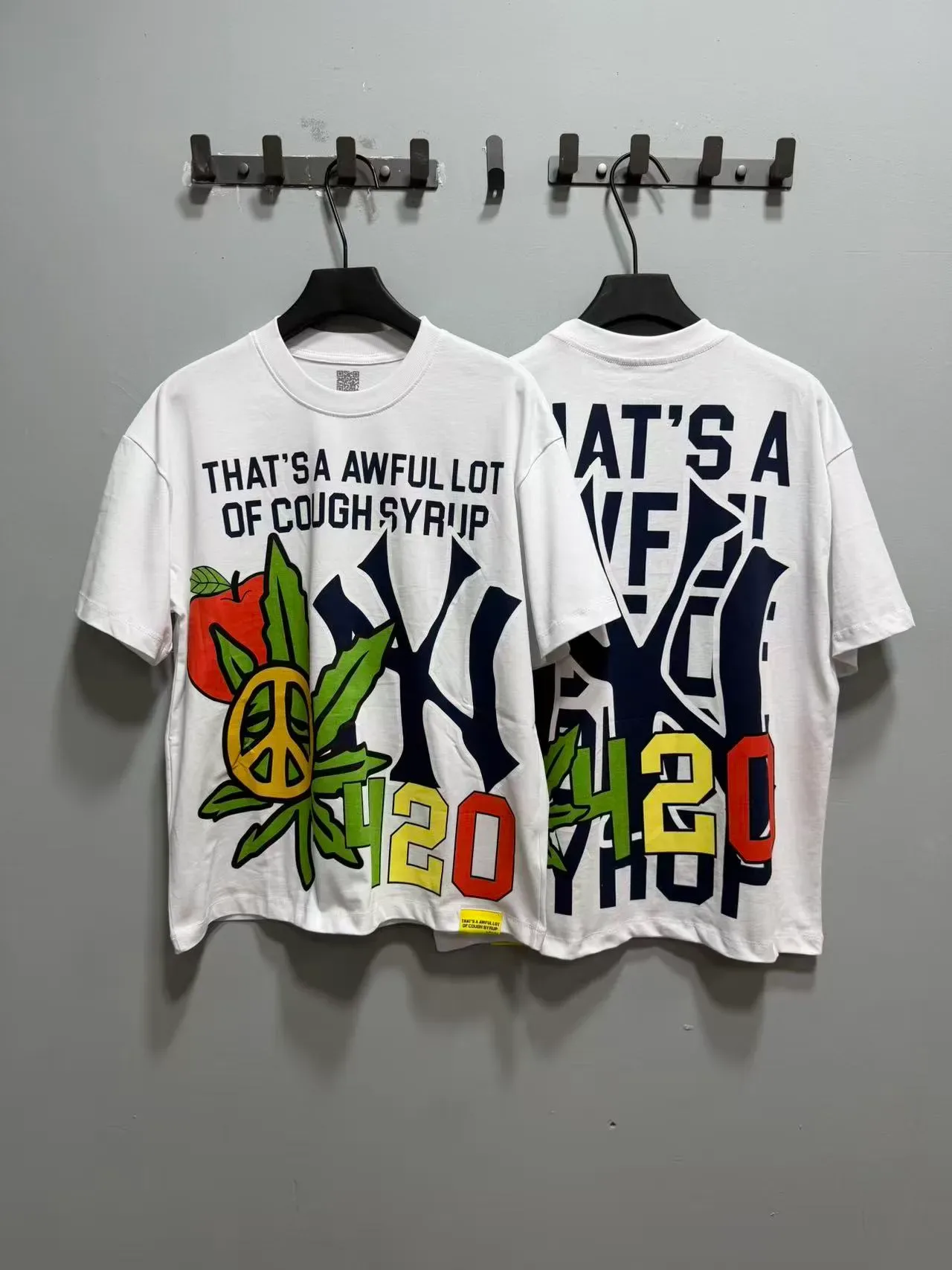 Graphic Print Oversized Crew Neck T-Shirt 4