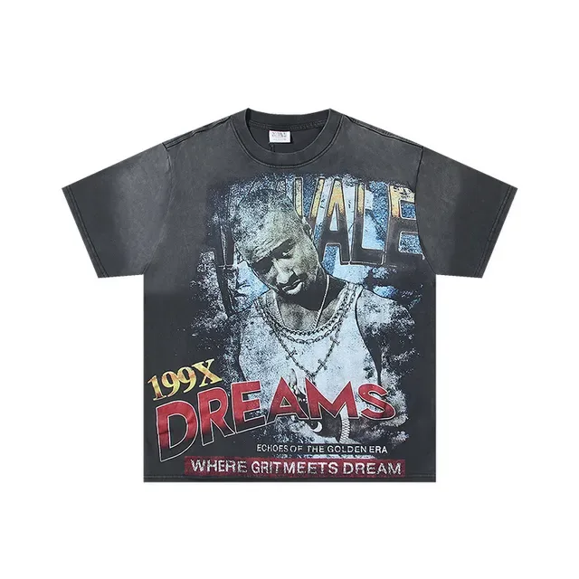 Graphic Print Oversized Distressed T-Shirt 3