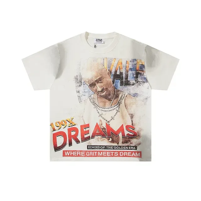 Graphic Print Oversized Distressed T-Shirt 6