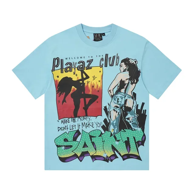 Graphic Print Rhinestone-Embellished Oversized T-Shirt 7