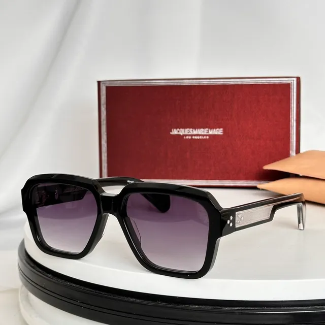 Jacques Marie Mage Angular Geometric Tortoiseshell Yellow Lens Sunglasses 5