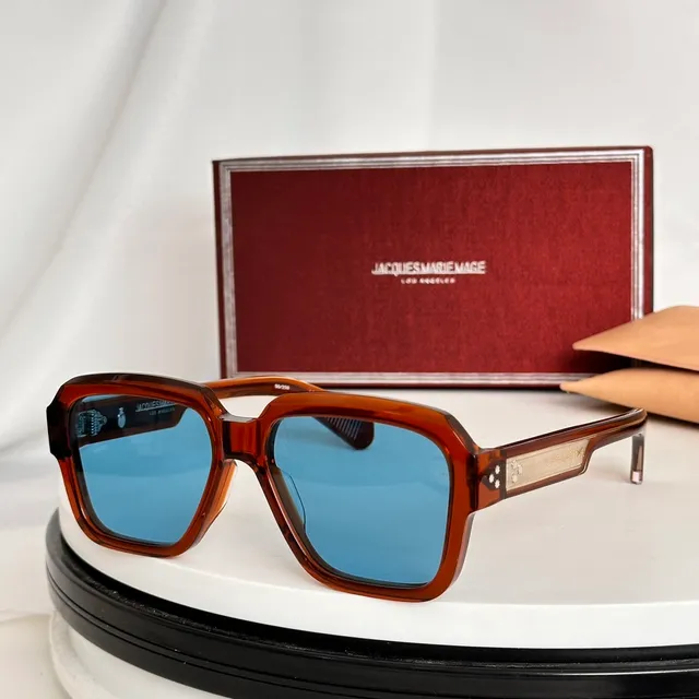 Jacques Marie Mage Angular Geometric Tortoiseshell Yellow Lens Sunglasses 6