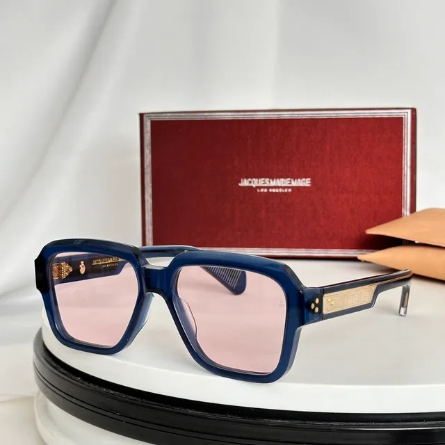 Jacques Marie Mage Angular Geometric Tortoiseshell Yellow Lens Sunglasses 9