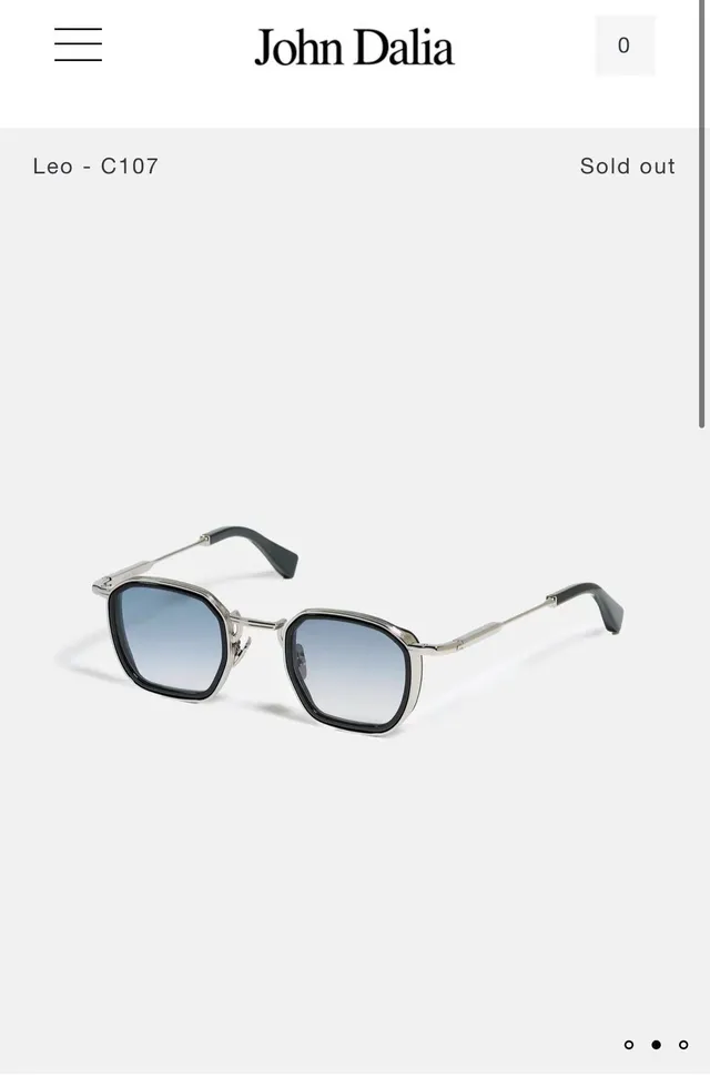 John Dalia Leo C100 Gold and Black Geometric Sunglasses 5