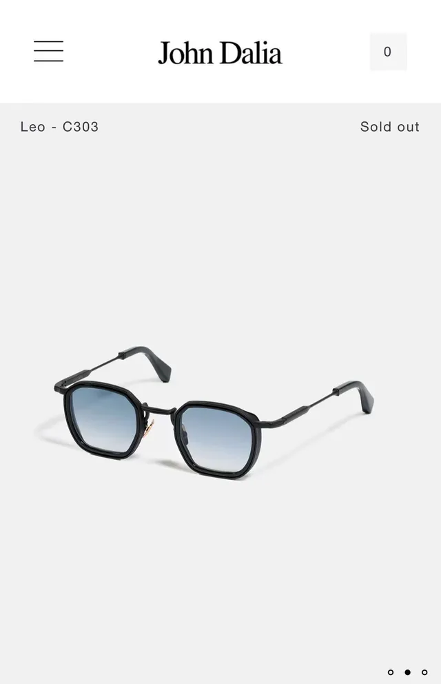 John Dalia Leo C100 Gold and Black Geometric Sunglasses 7