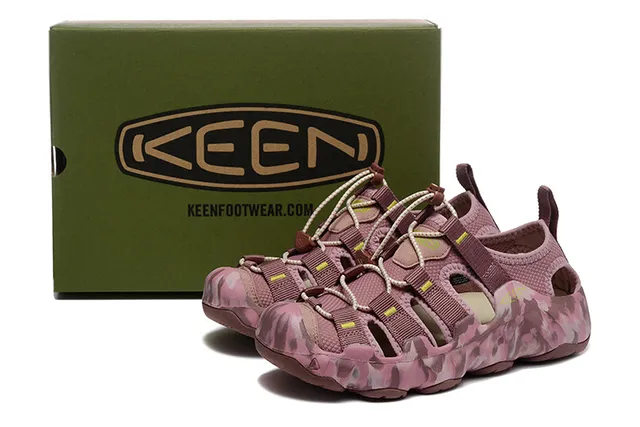 KEEN صندل كاجوال أسود أزرق متعدد الحزام قابل للتعديل قفل الرباط 2