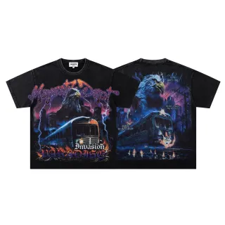 Camiseta gráfica oversized Majestik Invasion Paradise