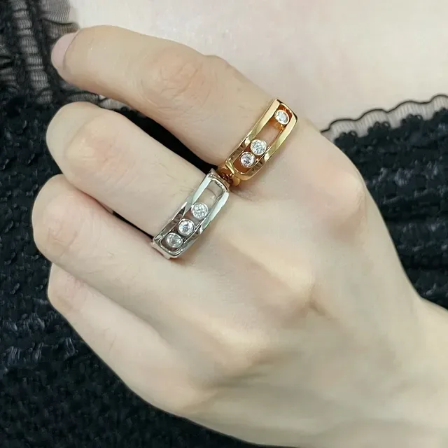 Messika Move Noa Three-Stone Channel-Set Diamond Ring 8