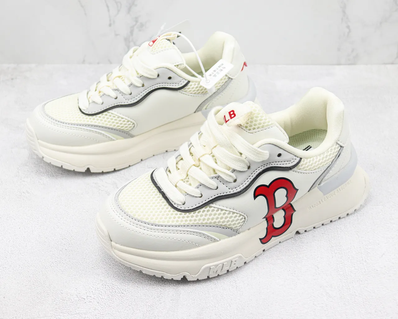 MLB Chunky Sneaker Off-White Red Gray Chunky Sneakers 4